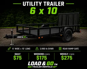 6 x 10 Utility Trailer With Ramp 
