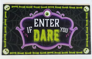 Enter If You Dare Halloween Doormat