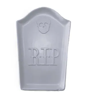 Headstone Skull RIP Ceramic Platter