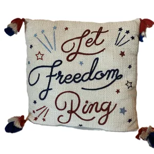 Let Freedom Ring Tasseled Throw Pillows, Set of 2