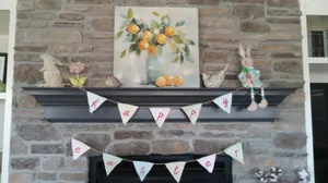 Happy Easter Fabric Banner, 5 Feet