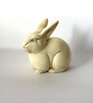 Antique White Ceramic Bunny