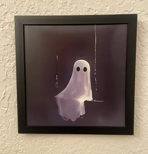 Ghost on a Swing Framed Print