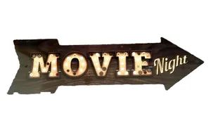 Movie Night Arrow Sign