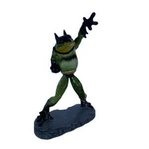Frog in Batman Costume Figurine