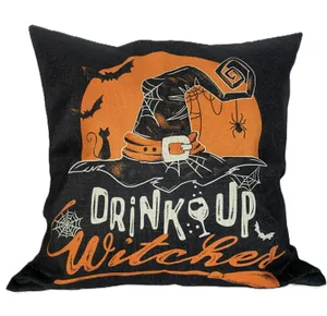 Drink Up Witches Throw Pillow Cover