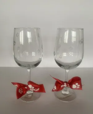 Paw Print Wine Glasses
