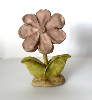 Pink and Green Wood Flower
