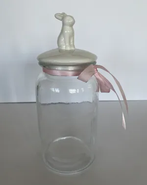 Glass Jar with Rabbit Lid