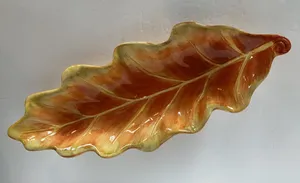 Long Oak Leaf Candy Dish