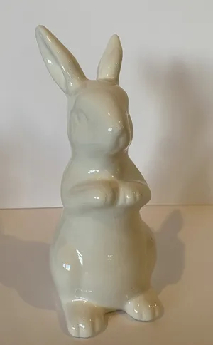 Standing White Rabbit Figurine