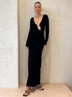 Kinetic Beaded Long Sleeve Maxi