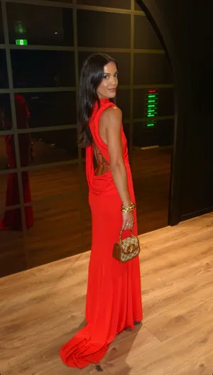 Neon Maxi Dress Red