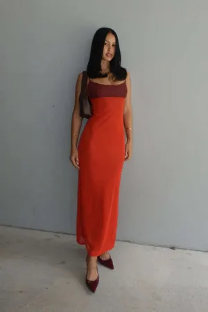 Thais Dress Red & Plum