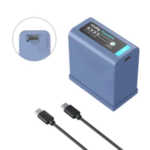 Batteries NP-F970 USB C pour Lampe LED Moniteur Caméra