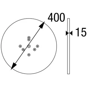 ASD | EML40 Embase Ronde 40cm - 23kg Mono tube