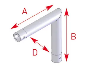 ASD ex 5023 Monotube Angle en L noir
