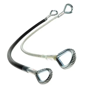 Elingue câble acier 4mm - gaine noir - CMU 180kg - Lg 3m