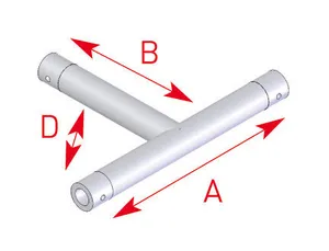ASD ex5033 monotube angle en T noir