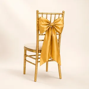 Gold Bow Chair Sash 