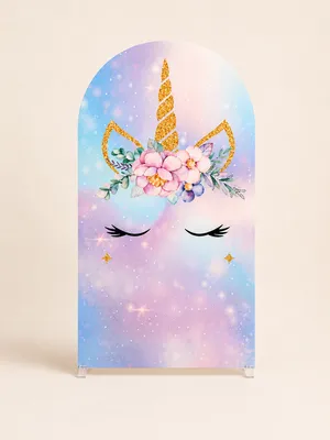 Pastel Unicorn Face Backdrop 