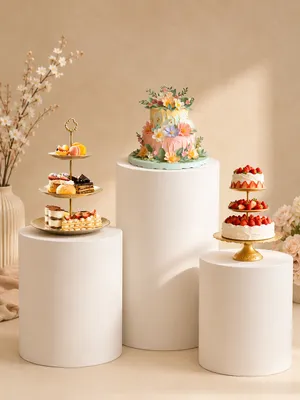 White Modern PedestalSet 