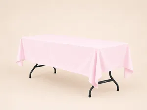 Blush Pink Rectangle Tablecloth KIDS