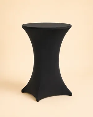 Black  Spandex Cocktail Table Cover 