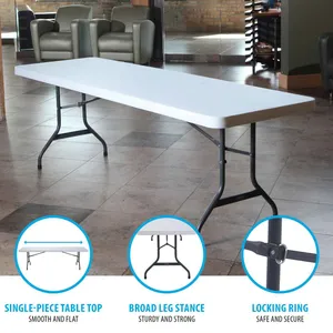 Lifetime 8ft Solid Folding Table (each)