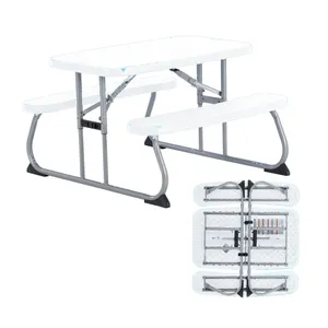 Children's White Picnic Table