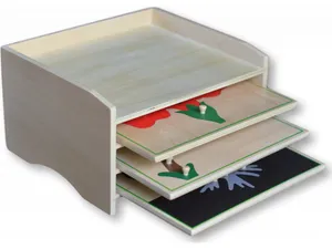 3 botanické puzzle s komodou