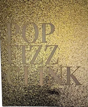 Pop, Fizz, Clink Gold Sequins Sign