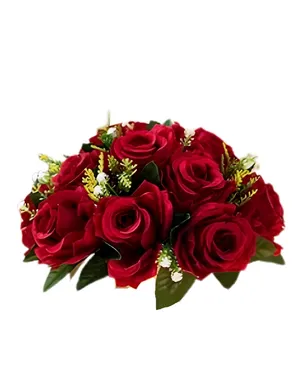 Burgundy Silk Flower Ball 