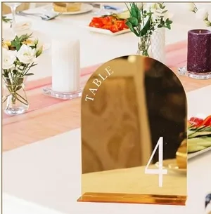 Gold Chiara Acrylic Mirror Table Numbers