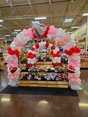Double Balloon Arch 8 ft x 8 ft  and 5 ft x 5 ft with custom foil