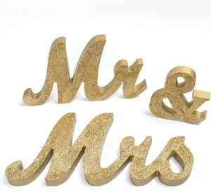 MR & MRS Gold  Glitter