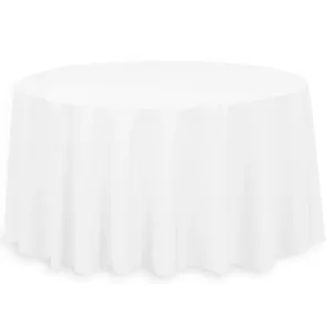 132 Round Polyester Tablecloth