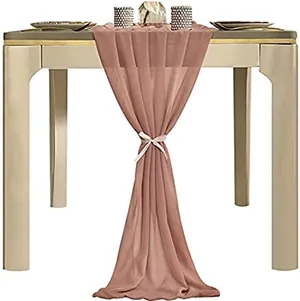 Table runner chiffon rose color