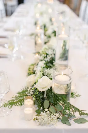 Candle & Rose set up