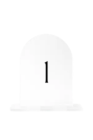 White Arch Table Number Set (1–20)
