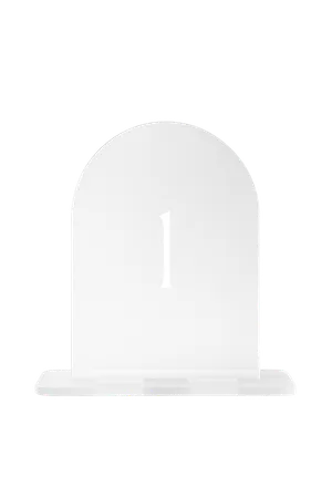 Frosted Arch Table Number Set (1–20)