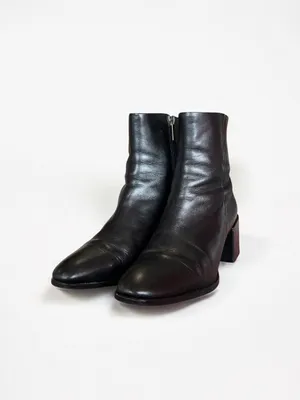 Leather ankle boots