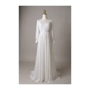 Square-neck chiffon dress