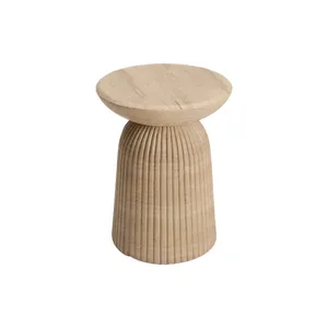 Travertine Side Table
