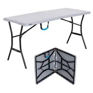 WHITE RECTANGULAR FOLDING TABLE