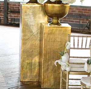Set of Gold Metal Stands - Short