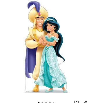 Rental - Cardboard cutout stand up - Aladdin & Jasmine - Disney