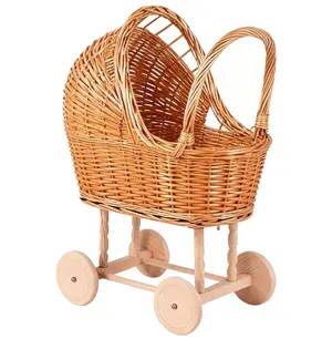 Rental - Vintage Wicker Rattan Baby Carriage/stroller for photography props