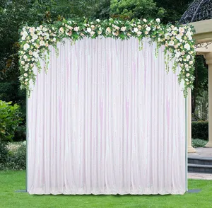 Sequin Backdrop Curtain- 20' W x 10' H - Iridescent 