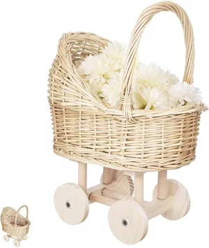 DECORATIVE STROLLER WITH FLOWERS